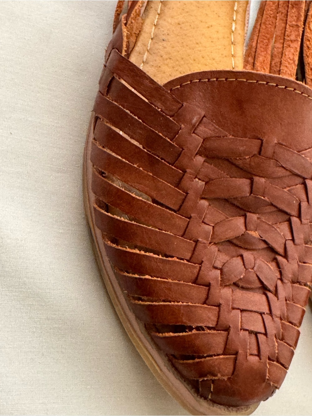 Huarache Woven Brown Sandals 8 Women's - Picture 4 of 12